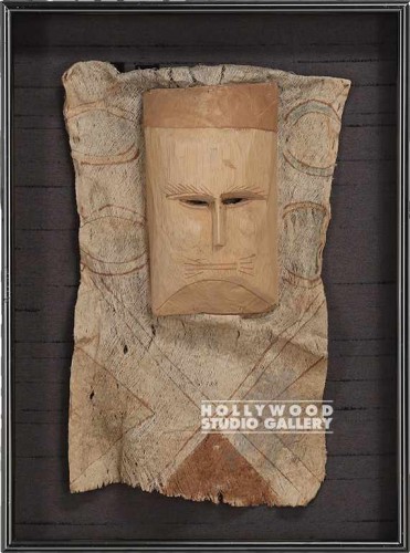 24x18 AFRICAN MASK/METAL FRAME